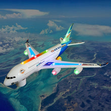 Kids airplane A380 toy plane self driving bump & go Airbus - Contains Beautiful 3D Light and Jet engine - Changes Direction On Contact - Great Gift toy for boys & girls age 2 - 8 years old