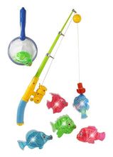 Zviku Magnetic Light Up Fishing Baby Bath Toys Set for toddlers - Includes Rod & Reel with Turtle and 5 Unique Fish